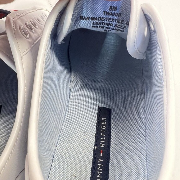 Tommy Hilfiger Women's 8 Twanni White Leather Preppy Sporty Nautical‎ - Picture 9 of 12